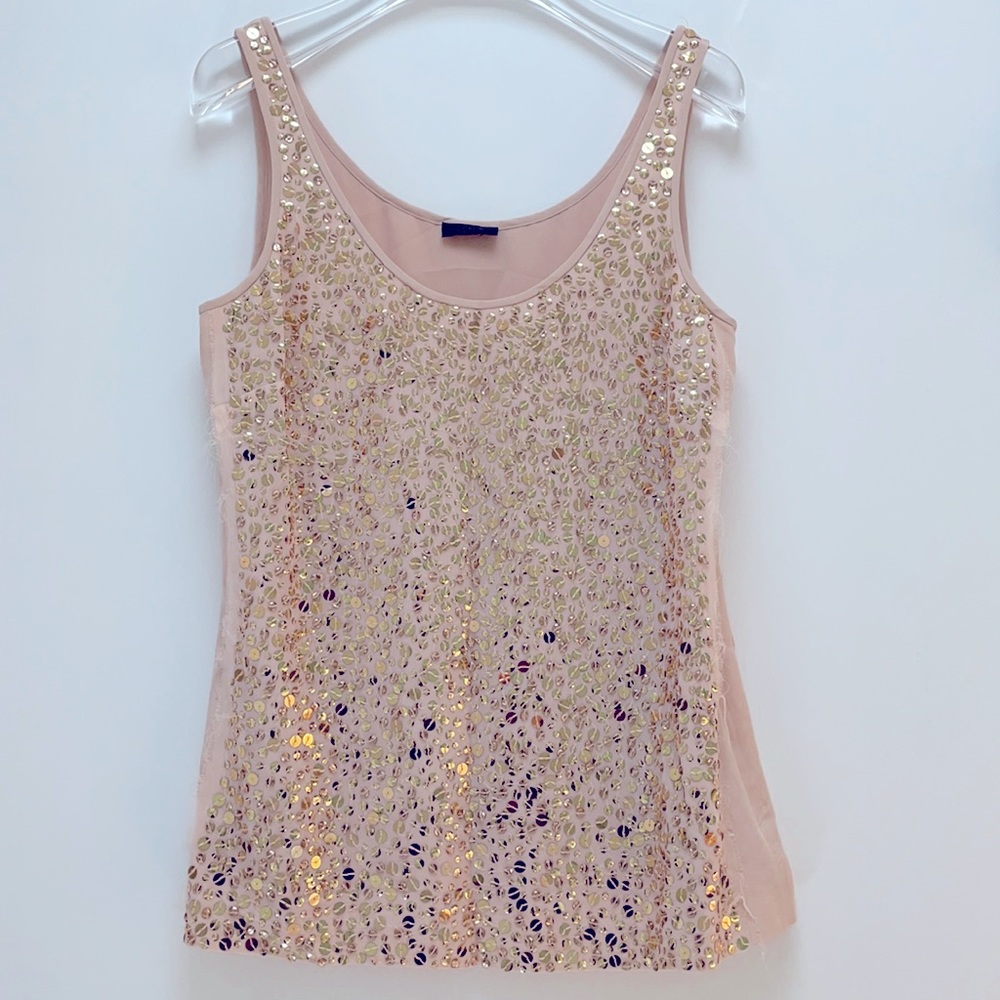 Jcrew gold sequin tank